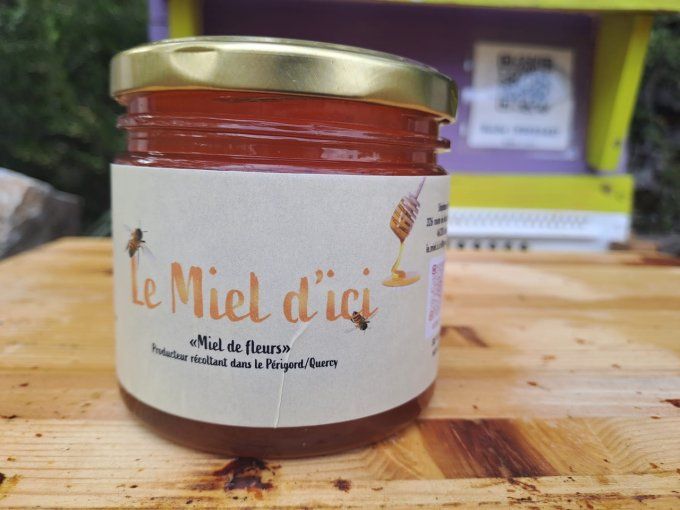 "le miel d'ici" toutes fleurs 500 gr pour expédition